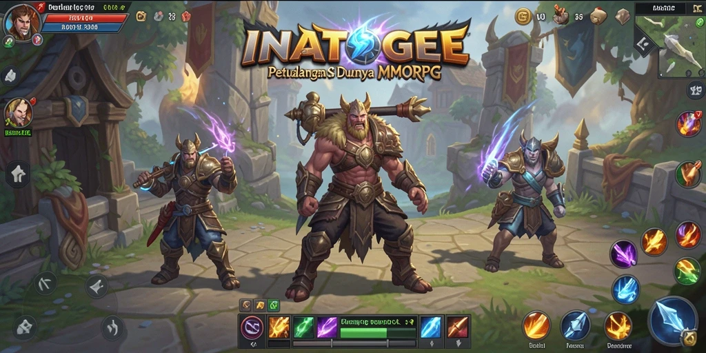Screenshot INATOGEL menampilkan aksi seru dalam dunia MMORPG.