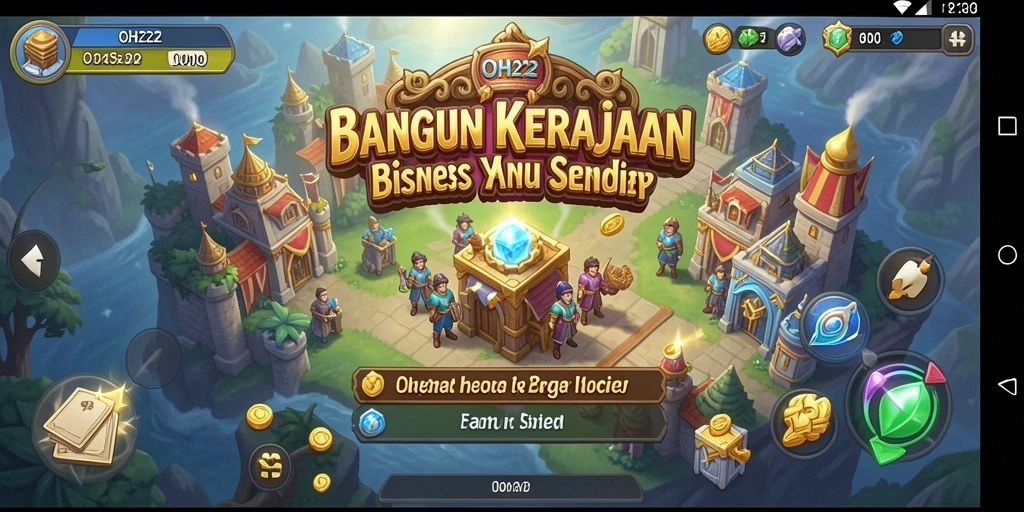 Tampilan menarik dari gameplay OH222 yang memperlihatkan manajemen bisnis.