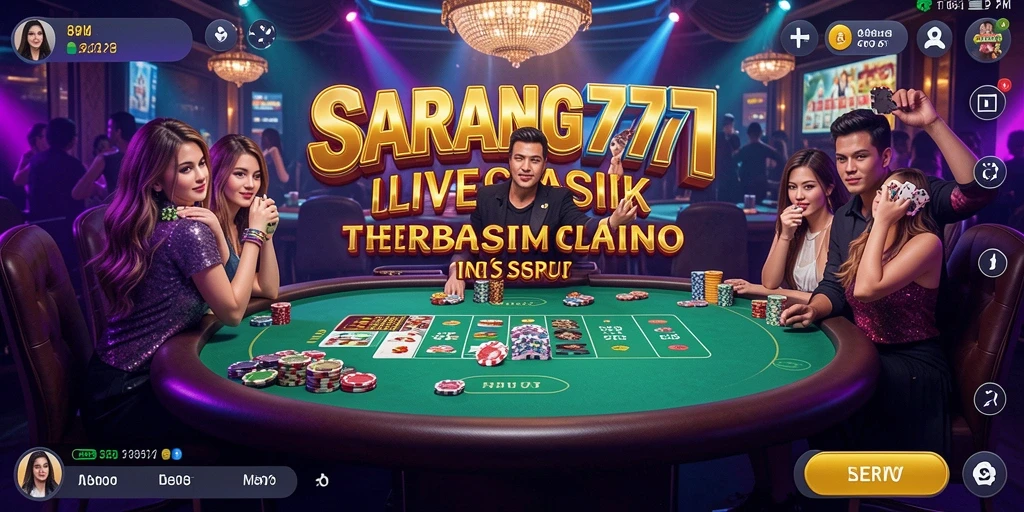 Screenshot SARANG777 menampilkan gameplay Live Casino yang seru dan interaktif.