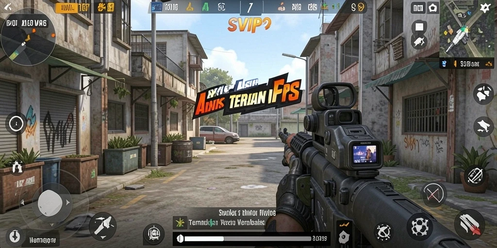 Gambar menampilkan aksi intens gameplay FPS di SVIP2.