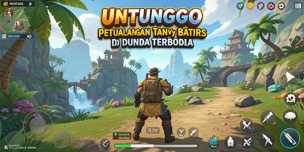 Screenshot utama UNTUNGGO menampilkan aksi seru dalam dunia Open World.